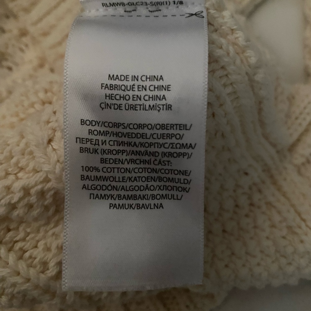 Polo Cream Cable Knit Sweater - Picture 7 of 8